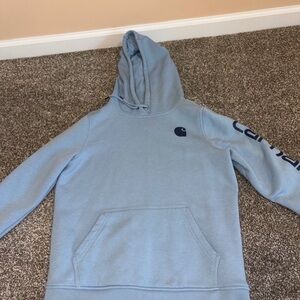 Carhartt Light Blue Hoodie with Logo